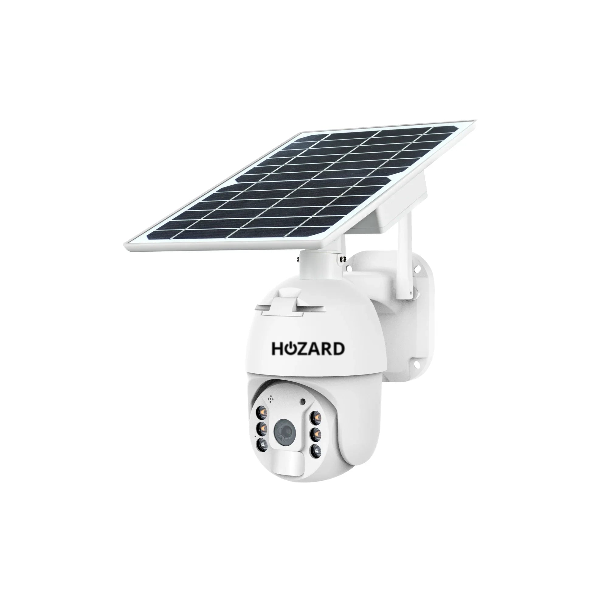 Caméra de surveillance 4G – caméra extérieure 2K avec panneaux solaires – détection intelligente par IA – blanche
