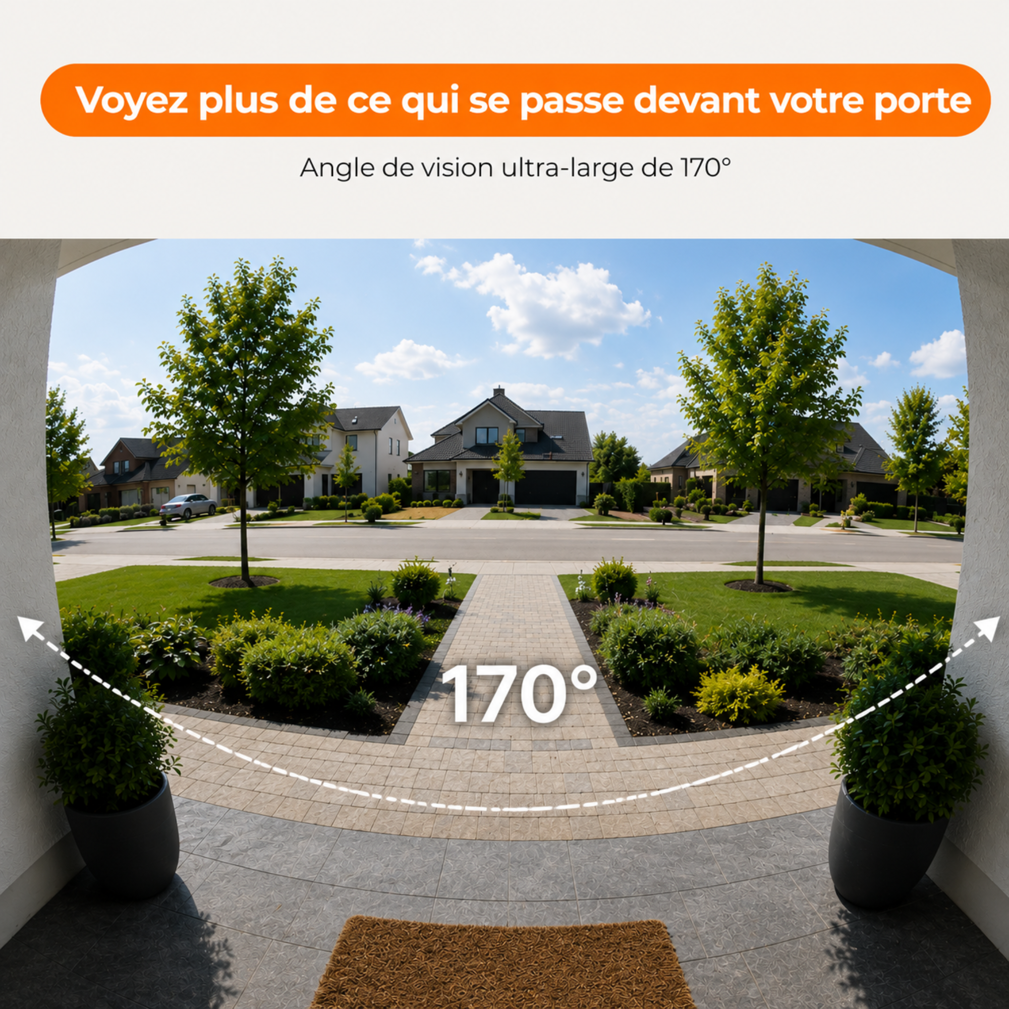 Sonnette avec caméra – Sonnette vidéo – Écran IPS 4,3 pouces
