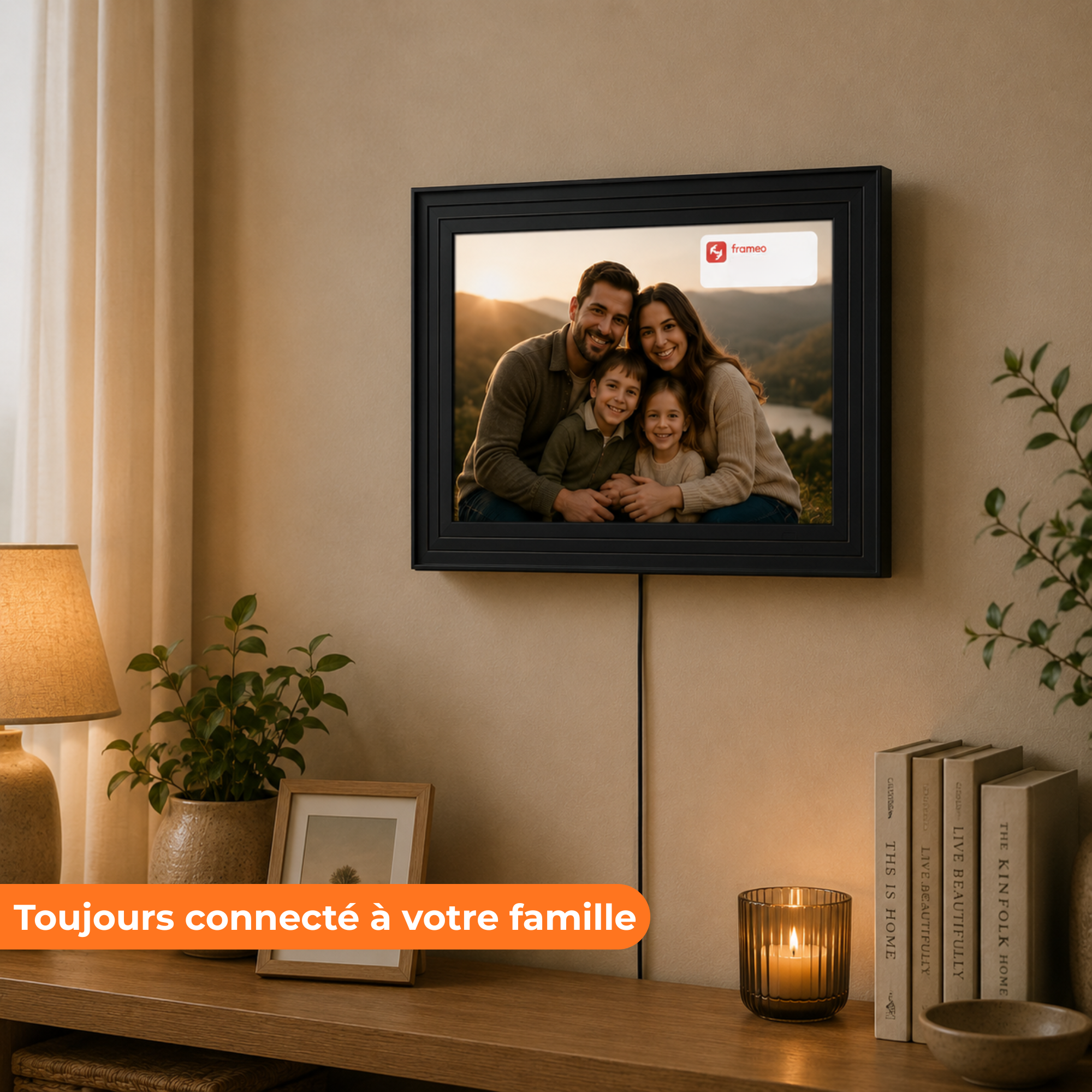 Cadre photo numérique 32GB – WiFi + Application Frameo – Cadre photo – 10,1 pouces – Écran tactile IPS