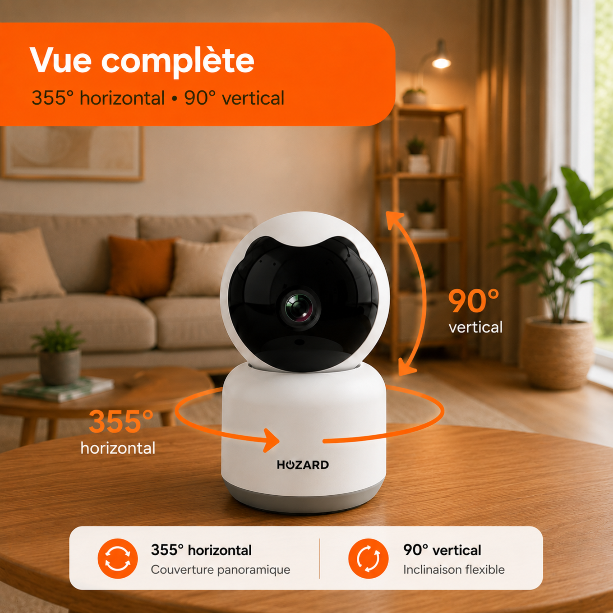 Caméra de sécurité – 1080P – Caméra pour animaux – WiFi – Compatible avec les packs A à D