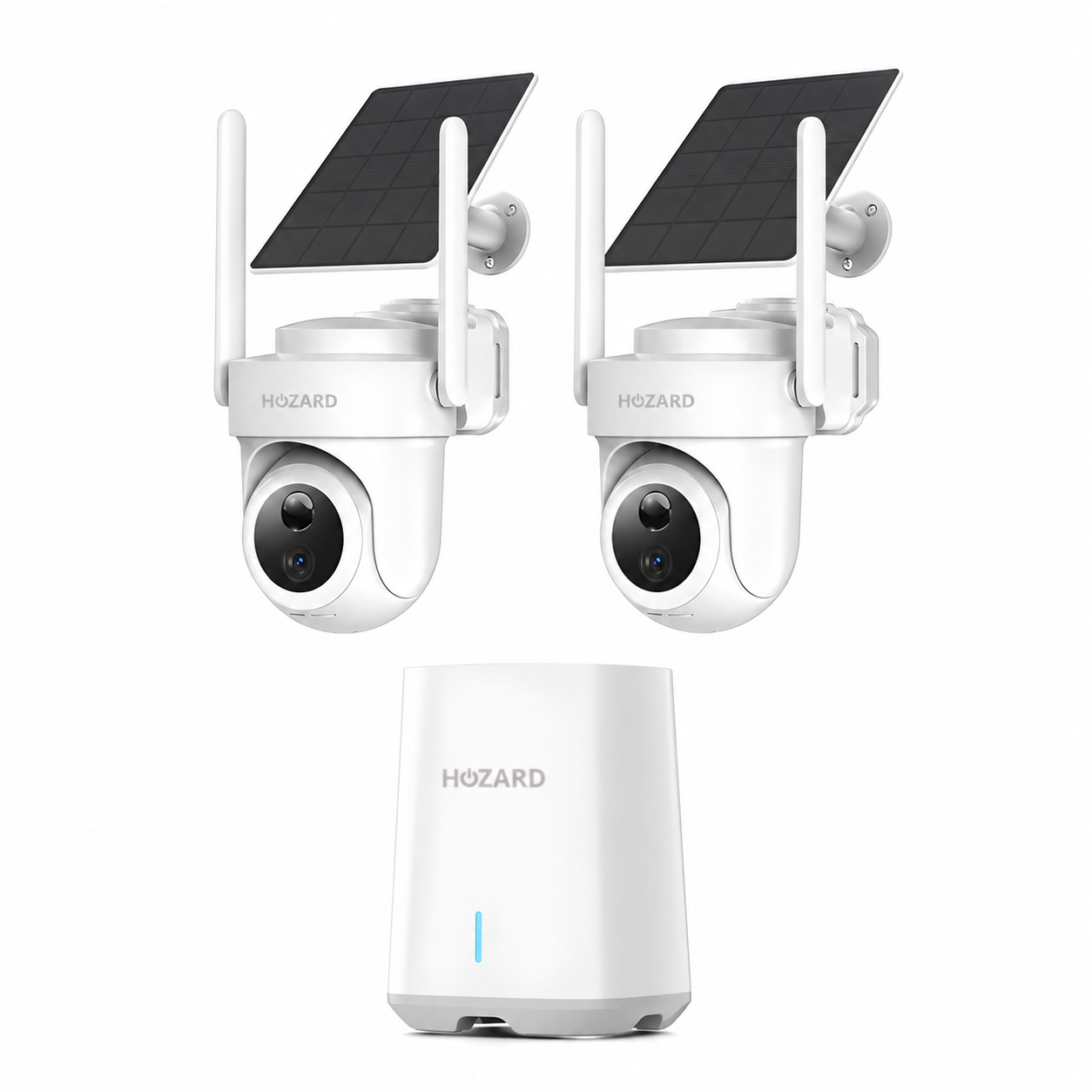 2x Caméras de surveillance 4K UHD – Solaires & IP66 + HomeBase