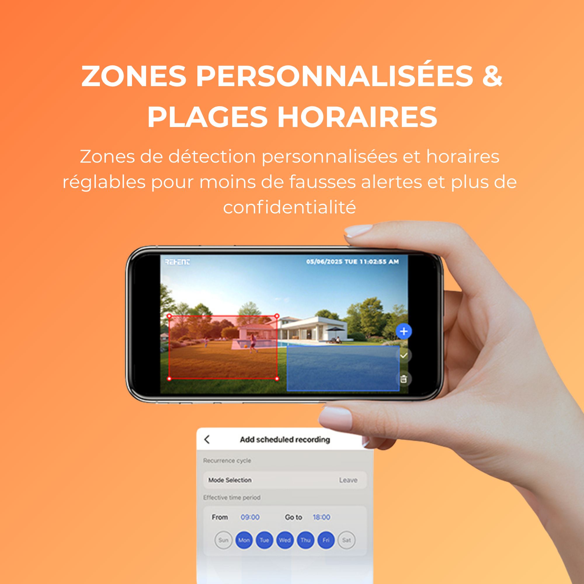 Système de 4 caméras de sécurité extérieures 4K UHD – Solaire & IP66 + HomeBase 64 Go