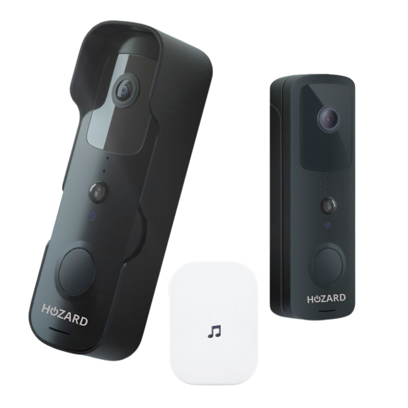 Sonnette avec Caméra et DingDong – Visiophone Sans Fil – 5200 mAh - Noir