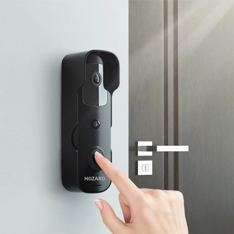 Sonnette avec Caméra et DingDong – Visiophone Sans Fil – 5200 mAh - Noir