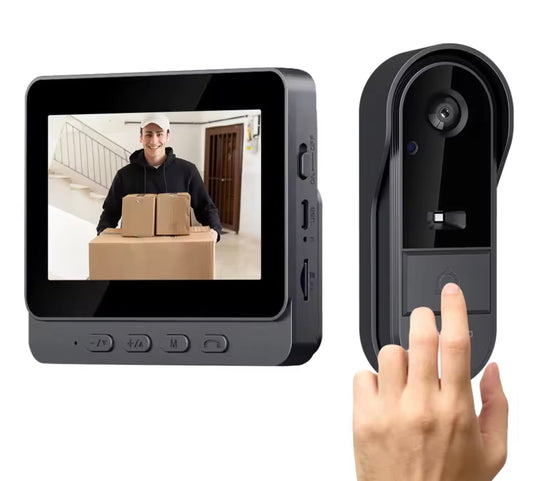 Sonnette avec caméra – Sonnette vidéo – WiFi Écran IPS 4,3 pouces