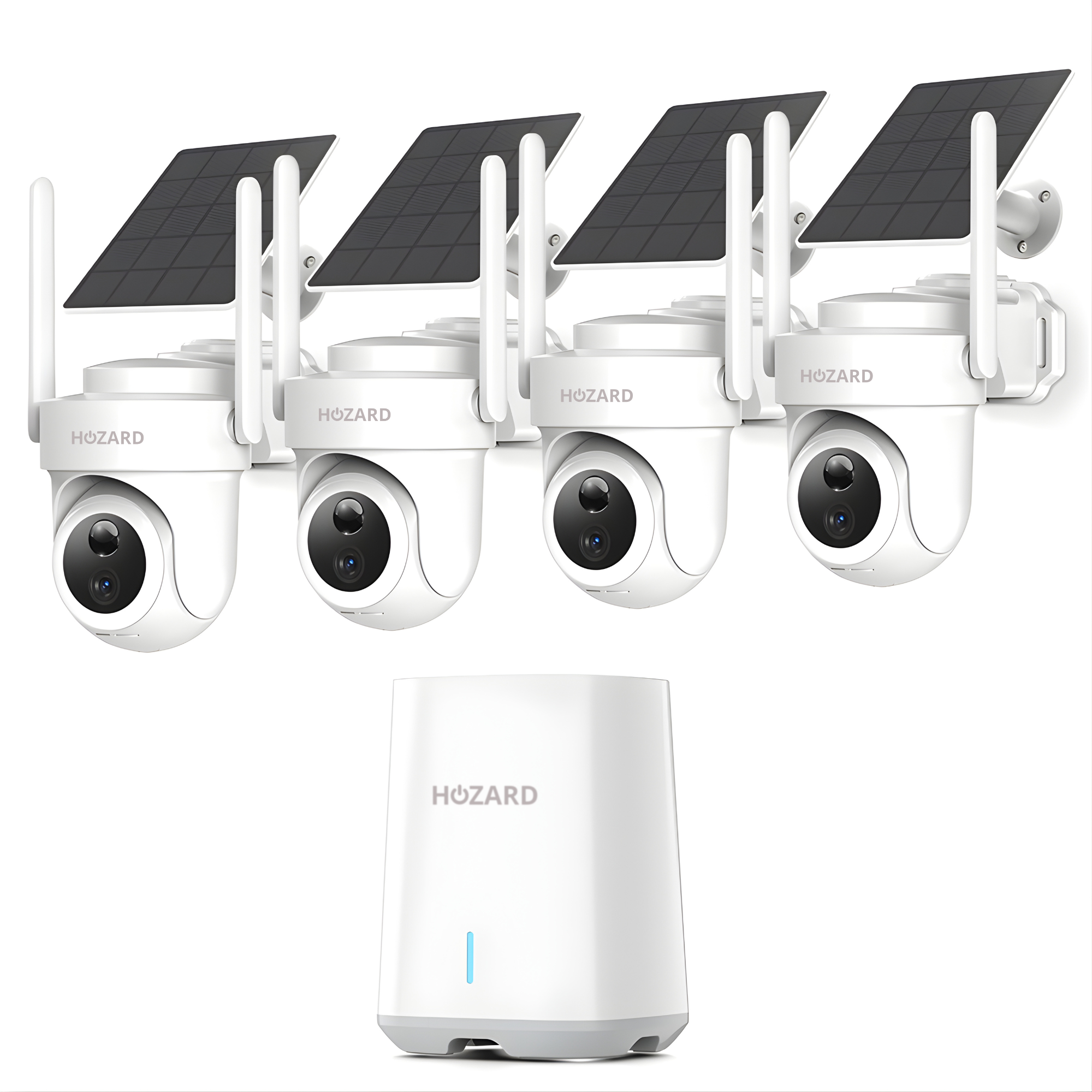 Système de 4 caméras de sécurité extérieures 4K UHD – Solaire & IP66 + HomeBase 64 Go