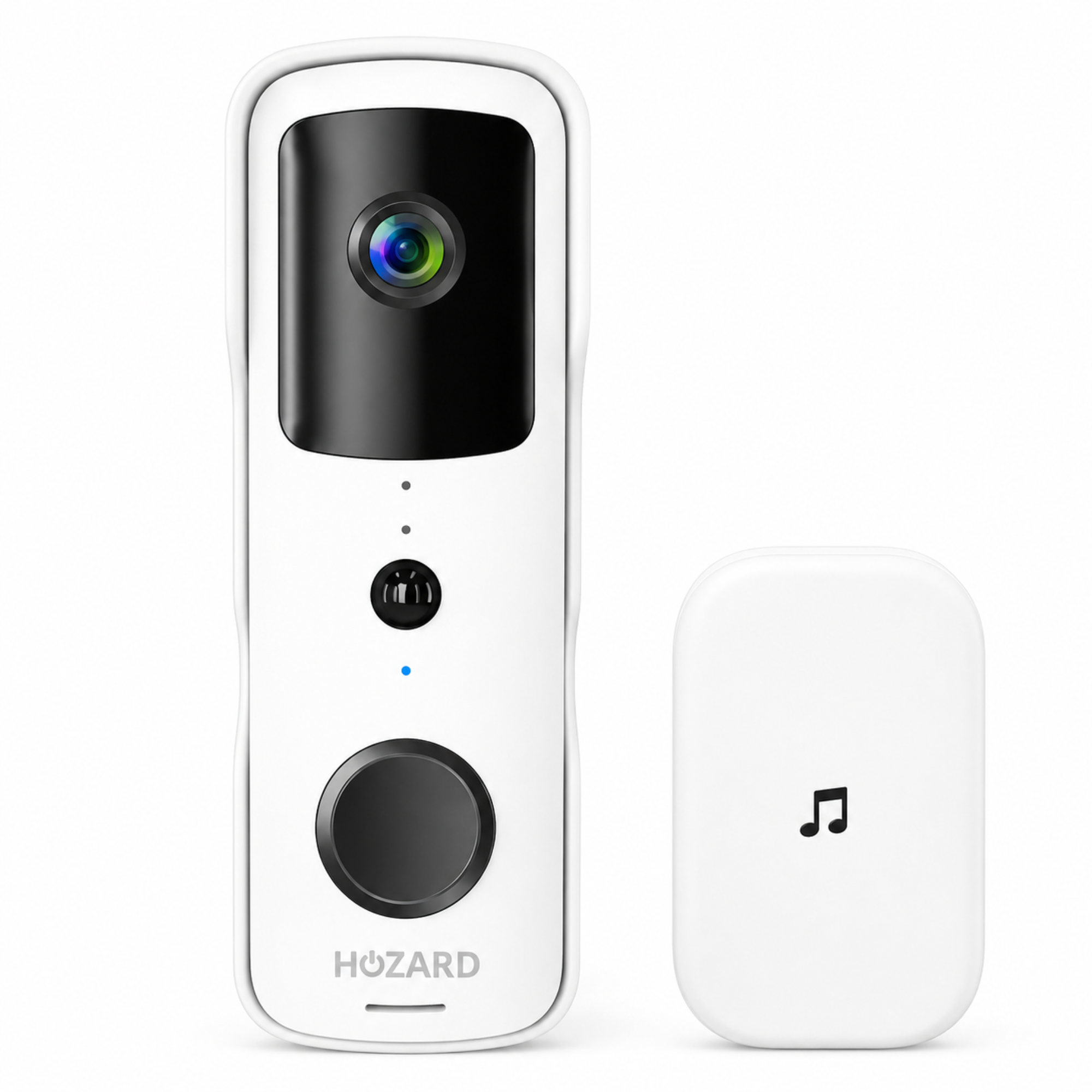 Sonnette avec Caméra et DingDong – Visiophone Sans Fil – 5200 mAh - Blanc