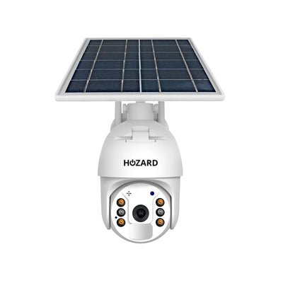 Caméra de surveillance 4G – caméra extérieure 2K avec panneaux solaires – détection intelligente par IA – blanche