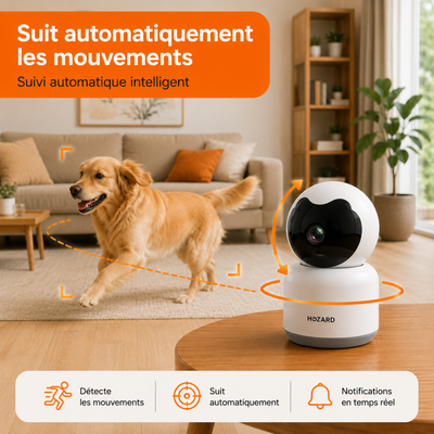Caméra de sécurité – 1080P – Caméra pour animaux – WiFi – Compatible avec les packs A à D