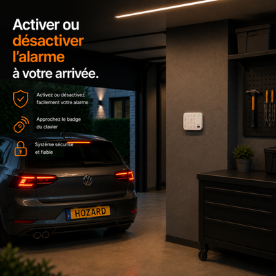 Panneau de commande intelligent V2 – batterie longue durée – 2 badges RFID