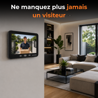 Sonnette vidéo avec caméra et moniteur 32GB – Wi-Fi + application – écran IPS 5 pouces