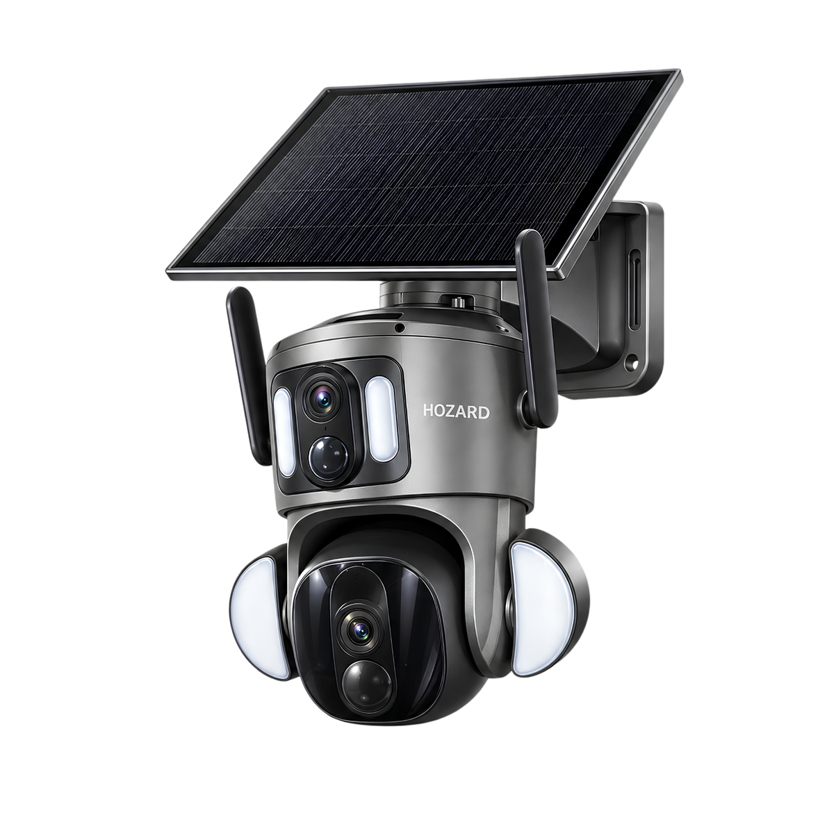 4G Caméras de Surveillance - 2K + 2K Dual Lens PTZ - IP65 Solar - 15.600 mAh