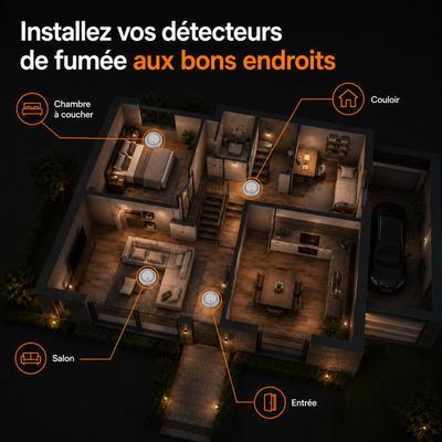 Détecteur de Fumée – Détecteur de Fumée Sans Fil – Pack A à D