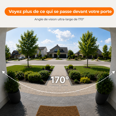 Sonnette avec caméra – Sonnette vidéo – Écran IPS 4,3 pouces