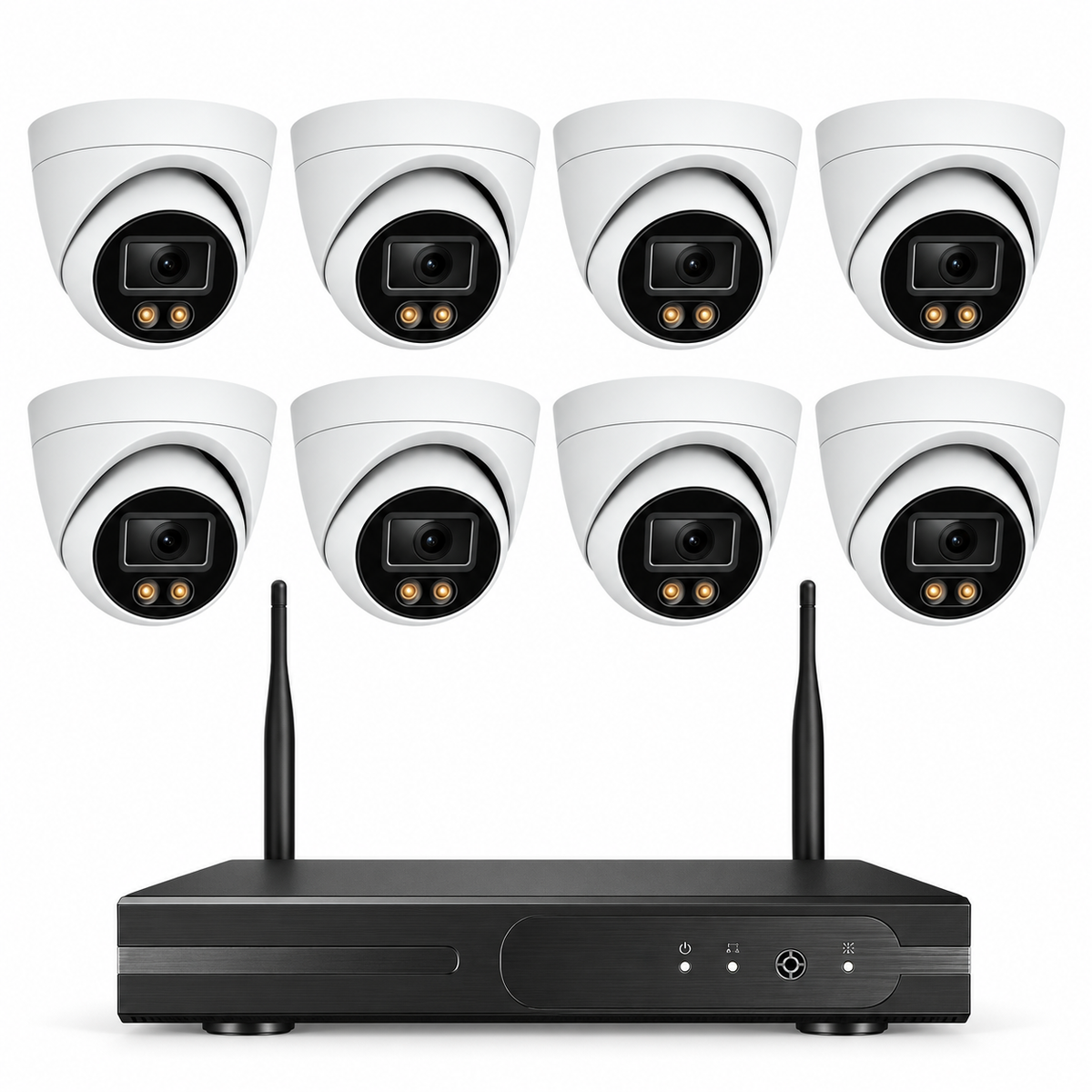 8x 2K Caméras de Surveillance - CCTV - WiFi Caméra de Sécurité