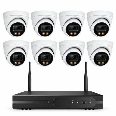 8x 2K Caméras de Surveillance - CCTV - WiFi Caméra de Sécurité