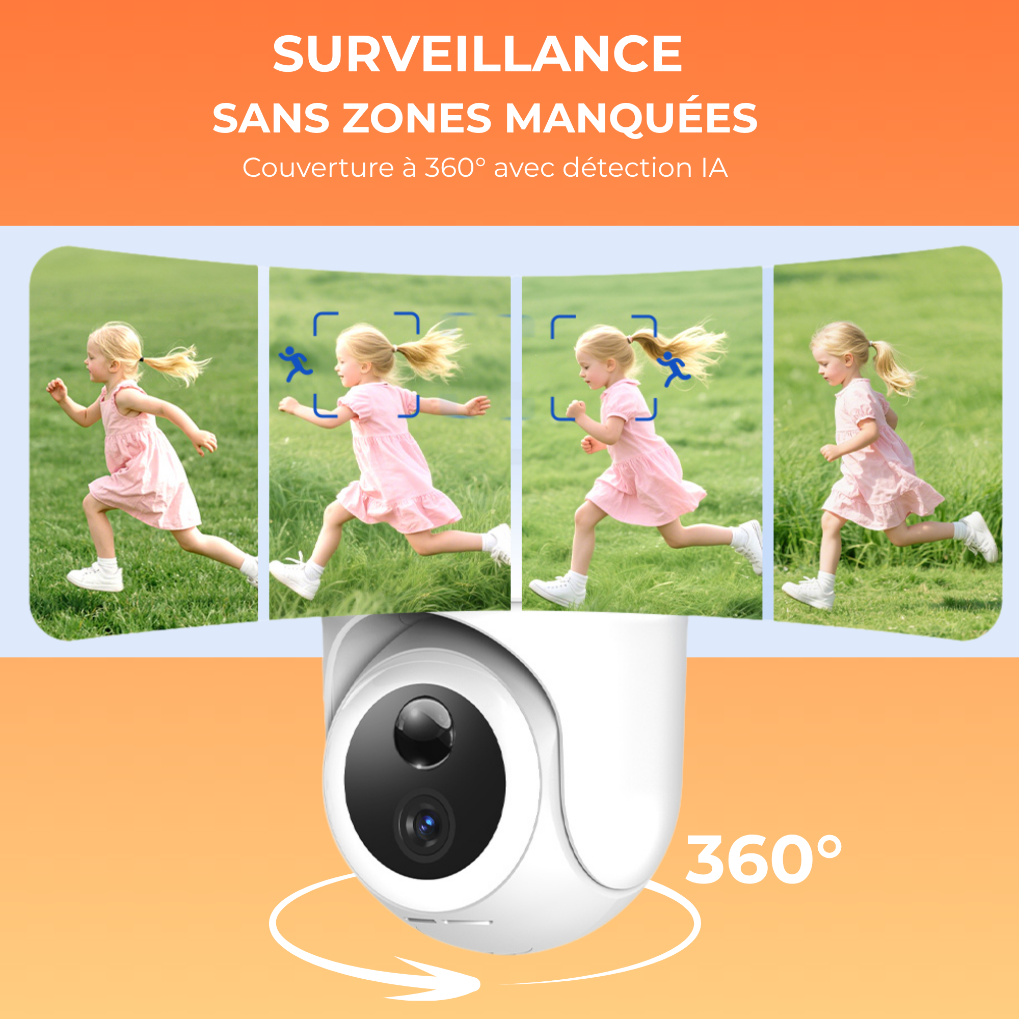Système de 4 caméras de sécurité extérieures 4K UHD – Solaire & IP66 + HomeBase 64 Go