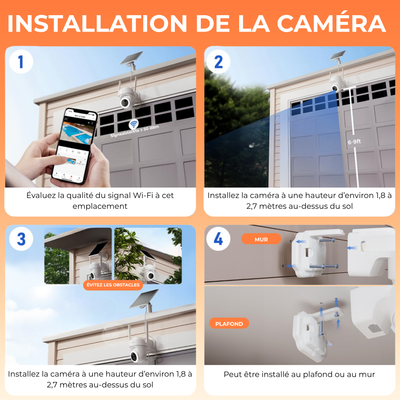 2x Caméras de surveillance 4K UHD – Solaires & IP66 + HomeBase