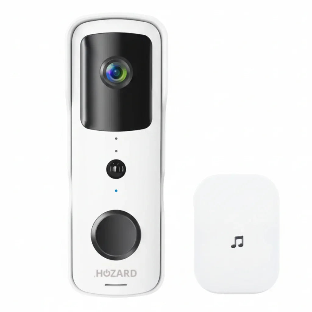 Sonnette avec Caméra et DingDong – Visiophone Sans Fil – 5200 mAh - Blanc