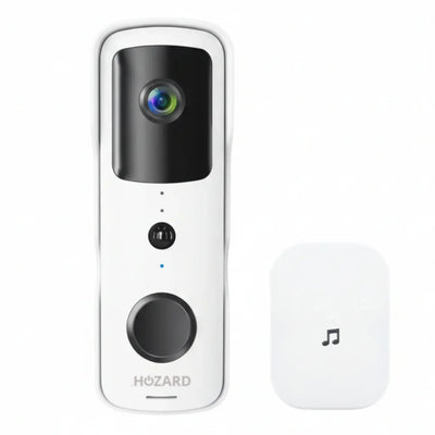 Sonnette avec Caméra et DingDong – Visiophone Sans Fil – 5200 mAh - Blanc