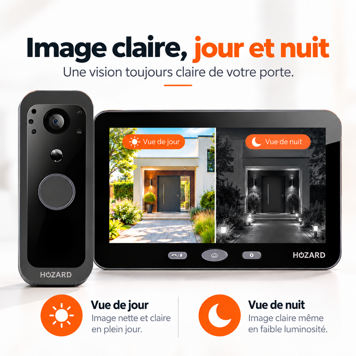 Sonnette Vidéo Avec Caméra Et Moniteur - 32GB - Wi-Fi